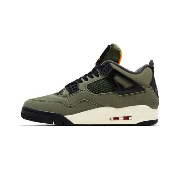Undefeated X Air Jordan 4 Retro OG SP Mens Sneakers Size 9 Olive/Black - Picture 5 of 7